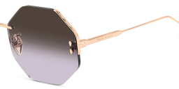 ISABEL MARANT Half Rim Irregular Sunglasses in Rose Gold – Product Photo 4