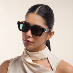 Shop OFF WHITE Unisex Square Sunglasses in Havana online.