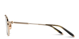 Shop AKONI Calisto Unisex Aviator Eyeglasses in Gold online.