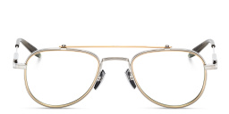 AKONI Calisto Unisex Aviator Eyeglasses in Silver – Product Photo 1