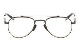 AKONI Calisto Unisex Aviator Eyeglasses in Black – Product Photo 1