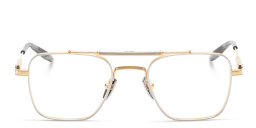 AKONI Europa Unisex Square Eyeglasses in Gold – Product Photo 1
