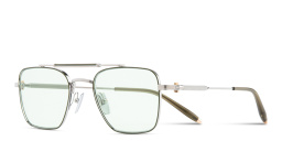 Shop AKONI Europa Unisex Square Eyeglasses in Grey online.