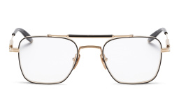 AKONI Europa Unisex Square Eyeglasses in Gold Black – Product Photo 1