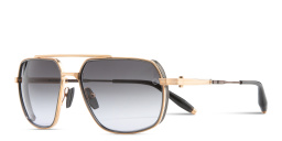 Shop AKONI Pathfinder Rectangle Sunglasses in Gold online.