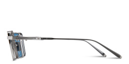 AKONI Sprint-A Unisex Square Sunglasses in Black – Product Photo 4