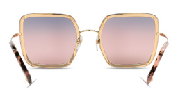 Shop VALENTINO Rhinestone Oversized Square Sunglasses in Shiny Rose Gold online.
