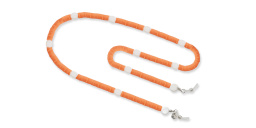 Shop The RICCI DISTRICT Pearl Glasses Chain in Orange online.