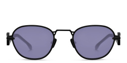 Shop SPILTMILK Selene Unisex Round Sunglasses in Black online.