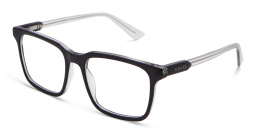 Shop GUCCI Wide Square Eyeglasses in Grey online.