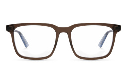 Shop GUCCI Wide Square Eyeglasses in Brown online.