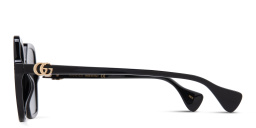 Shop GUCCI Square Sunglasses in Black online.