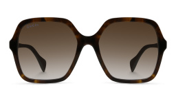 Shop GUCCI Square Sunglasses in Havana online.