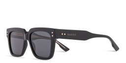 Shop GUCCI Square Sunglasses in Black online.