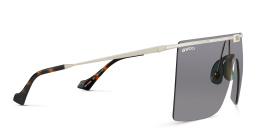 Shop GUCCI Rimless Wide Square Sunglasses in Silver online.