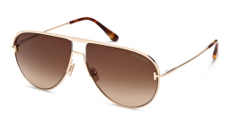 TOM FORD Theo Unisex Pilot Sunglasses in Shiny Rose Gold – Product Photo 2