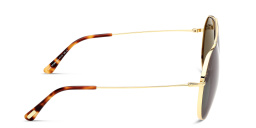 Shop TOM FORD Clyde Pilot Sunglasses in Shiny Deep Gold online.