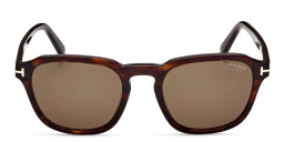 Shop TOM FORD Square Sunglasses in Dark Havana online.