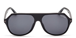 TOM FORD Hayes Aviator Sunglasses in Shiny Black – Product Photo 1