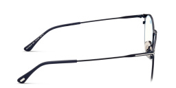 Shop TOM FORD Round Eyeglasses in Matte Blue online.