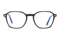 Shop TOM FORD Irregular Eyeglasses in Black online.