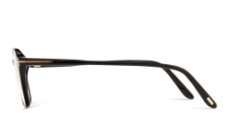 Shop TOM FORD T Logo Square Eyeglasses in Black online.