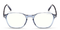 Shop TOM FORD Irregular Eyeglasses in Blue online.