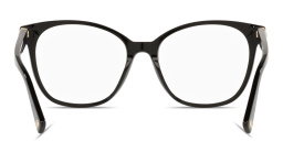 Shop VALENTINO Stud Square Eyeglasses in Shiny Black online.