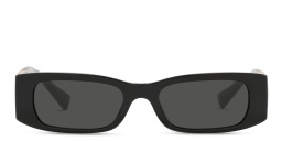 Shop VALENTINO Rectangle Sunglasses in Black online.
