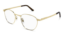 Shop Cartier Santos de Cartier Round Eyeglasses in Gold online.