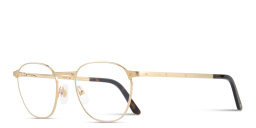 Shop Cartier Santos de Cartier Round Eyeglasses in Gold online.