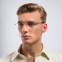 Cartier Signature 'C'de Cartier Wide Rimless Eyeglasses in Gold – Product Photo 5