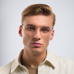 Cartier Signature 'C'de Cartier Wide Rimless Eyeglasses in Gold – Product Photo 6