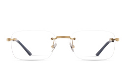Cartier Signature 'C'de Cartier Wide Rimless Eyeglasses in Gold – Product Photo 1