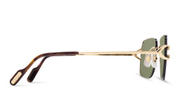 Cartier Signature 'C'de Cartier Rimless Sunglasses in Gold – Product Photo 4