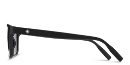 Shop MONTBLANC Rectangle Sunglasses in Black online.