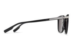 Shop MONTBLANC Rectangle Sunglasses in Black online.