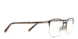 Shop EYE'M Half Rim Rectangle Eyeglasses in Black online.