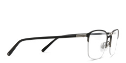Shop EYE'M Half Rim Rectangle Eyeglasses in Black & Gunmetal online.