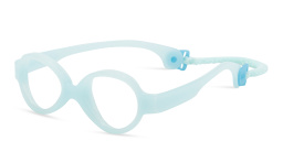 Mira Flex Kids Round Eyeglasses in Blue – Product Photo 2