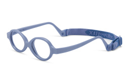 Mira Flex Kids Round Eyeglasses in Blue – Product Photo 2