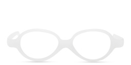 Mira Flex Kids Round Eyeglasses in White – Product Photo 1