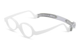 Mira Flex Kids Round Eyeglasses in White – Product Photo 2