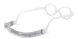Mira Flex Kids Round Eyeglasses in White – Product Photo 3