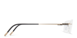 Silhouette Rimless Rectangle Eyeglasses in Gold – Product Photo 4