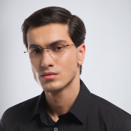Shop Silhouette Rimless Round Eyeglasses in Black online.