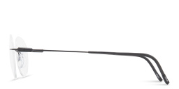 Shop Silhouette Rimless Round Eyeglasses in Black online.