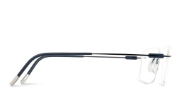 Shop Silhouette Rimless Rectangle Eyeglasses in Blue online.