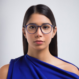 Shop Silhouette Unisex Round Eyeglasses in Blue online.
