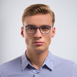 Shop Silhouette Square Eyeglasses in Blue online.